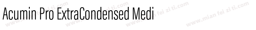 Acumin Pro ExtraCondensed Medium字体转换